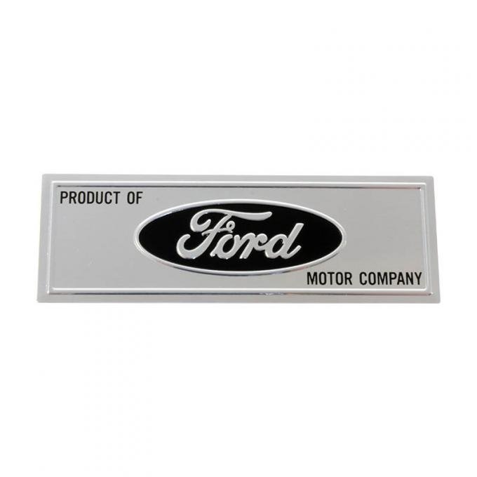 Dennis Carpenter Scuff Plate Name Plate - Black - 1966-67 Ford Bronco, 1963-66 Ford Car C3AZ-6213212-S