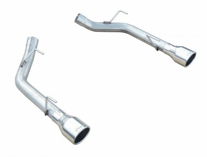 Pypes Axle Back System Split Rear Dual Exit Hardware Incl 2.5 in Intermediate Pipe And Tailpipe Natural 409 Stainless Steel Muffler Not Incl Polished Tips Exhaust SFM62SS