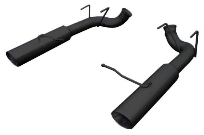 Pypes Pype Bomb Series Axle Back Exhaust System 11-14 Mustang V6 Split Rear Dual Exit 4 in Black Tips Hardware Not Incl Black Finish 304 Stainless Steel Exhaust SFM79MSB