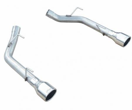 Pypes Axle Back System Split Rear Dual Exit Hardware Incl 2.5 in Intermediate Pipe And Tailpipe Natural 409 Stainless Steel Muffler Not Incl Polished Tips Exhaust SFM62SS