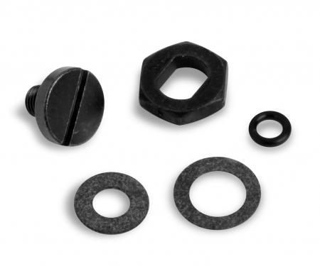 Holley Black Needle & Seat Adjusting Nut & Lock Screw Kit, Black 34-7BK