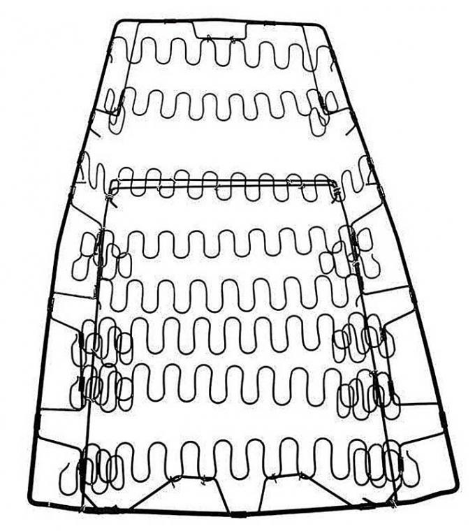 OER 1969-70 Mustang, Cougar, Spring Assembly, Bucket Seat Back, Deluxe, RH or LH, Each 61310L