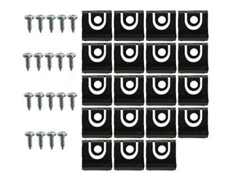 OER 1965 Mustang Convertible 36 Piece Windshield Molding Clip Kit HK403