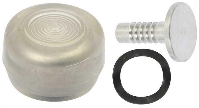 OER 1968-73 Mustang Window Crank Handle Knob - Silver Clear 23352D