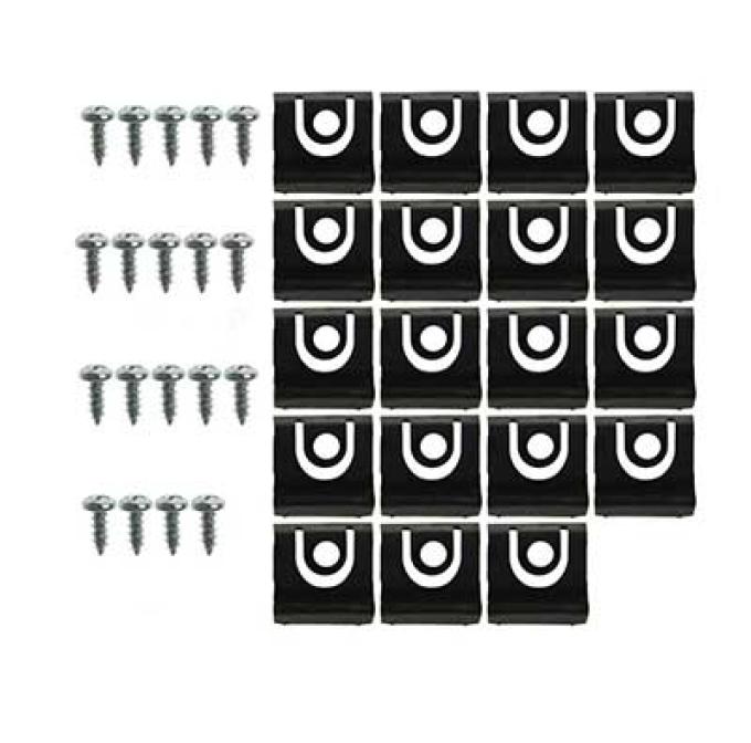 OER 1965 Mustang Convertible 36 Piece Windshield Molding Clip Kit HK403