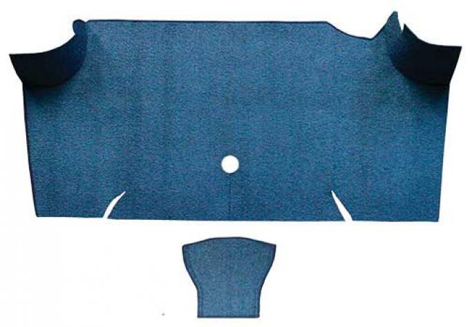 OER 1967-68 Mustang Fastback Loop Trunk Carpet Mat Only - Ford Blue A4068A62