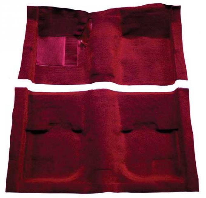 OER 1969-70 Mustang Fastback Nylon Loop Carpet without Fold Downs, with Mass Backing - Maroon A4051B15