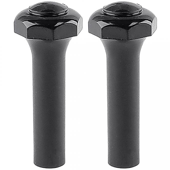 OER 1973-79 Ford, Door Lock Knobs, Octagon, Black, Pair 21850T