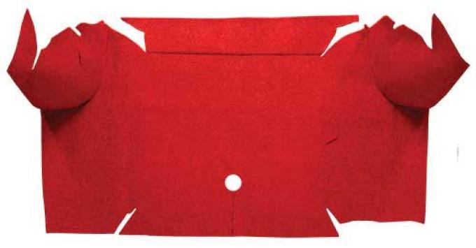 OER 1967-68 Mustang Convertible Nylon Loop Carpet Trunk Mat - Red A4081A02