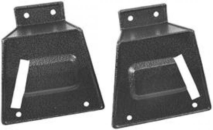 OER 1967-68 Mustang Fastback Seat Latch Cover - Without Fold Down Rear Seat 613A96A