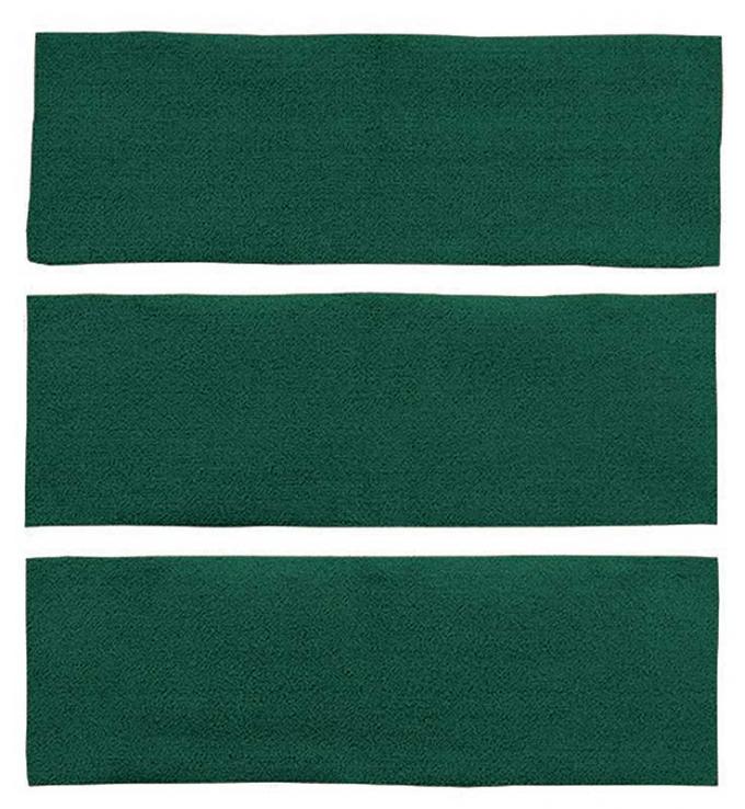 OER 1964-68 Mustang Fastback 3 Piece Fold Down Nylon Loop Carpet Set - Dark Green A4039A13