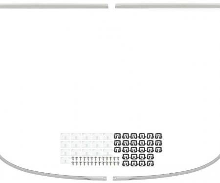 OER 1965-66 Mustang, Rear Window Molding Set, Fastback, with Mounting Clips and Screws 42430D